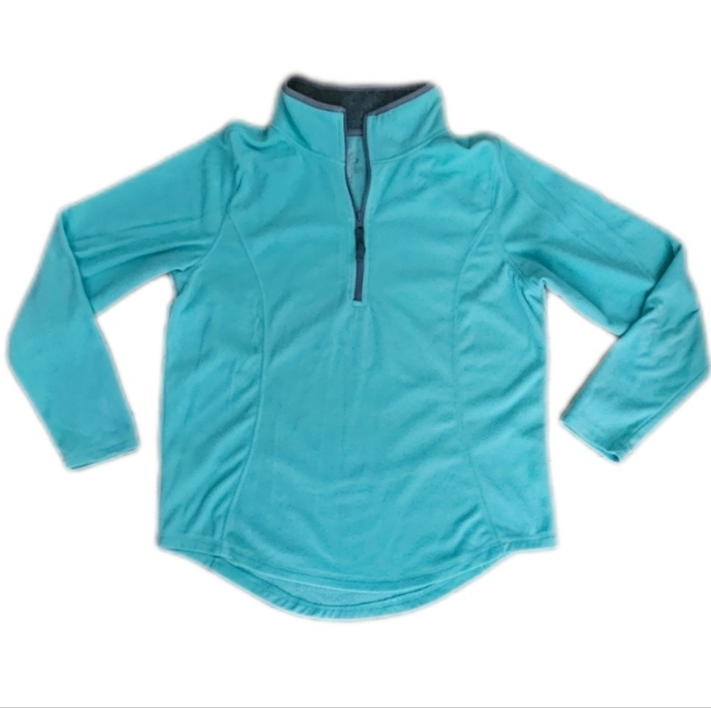Teal Quarter-Zip Pullover